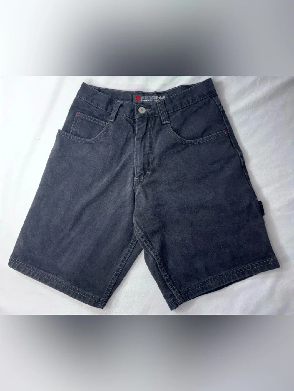 South Pole Black Cargo Shorts for Men
